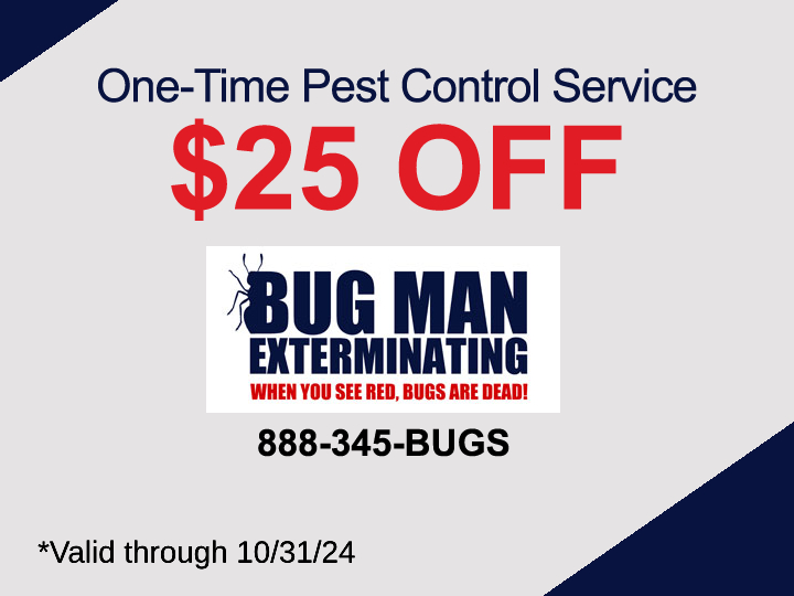 $25 Off One-time Pest Control Service (October 2024)