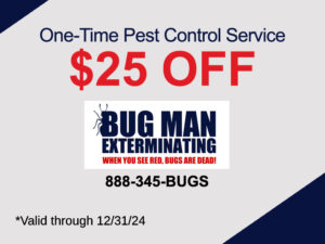 One Time Pest Control $25