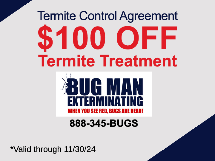 $100 Off Termite Control (November 2024)