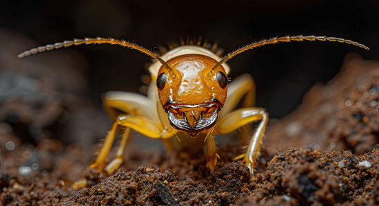 Eastern subterranean termites close up